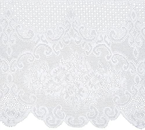 Juvale Lace Rectangular Tablecloth with Elegant Floral Patterns for Parties, Baby Showers, Dining Tables, White, 60 x 97 Inches