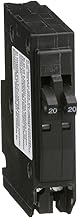 Square D - Tandem mini Circuit Breaker, QO, 2 x 1 Pole at 20A, 120/240VAC, 10kA, Plug in Mount, Clam Pack - QO2020C