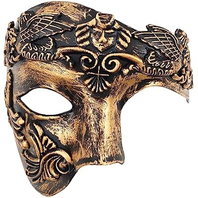 OIDEA Masquerade Mask for Men: Vintage Half Face Roman Warrior Phantom Of The Opera Masks Mardi Gras Carnival Venetian Mask