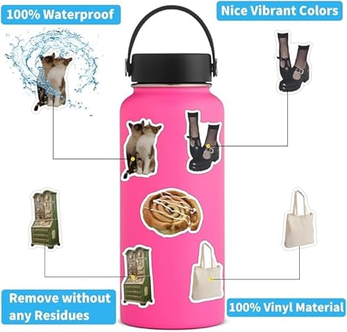 Ethiquee 45Pcs Vintage Aesthetic Vinyl Stickers, Waterproof and Residue - Free for Mobile Stickers, Laptops Stickers, Journals, Scrapbooks, Water Bottles, Guitars, Dairy and More, self-Adhesive