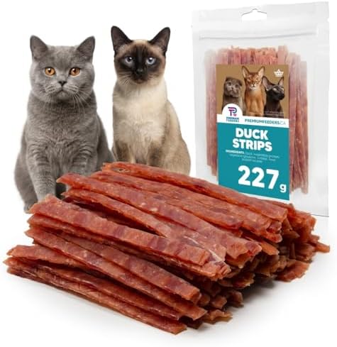 Premium Feeders Duck Strips for Cats 227g – Natural Cat Treats, Soft & Chewy Hypoallergenic Delicious High Protein Snack for Kittens & Adult Cats, Training Rewards & Daily Treat - Made with Real Duck — view 2