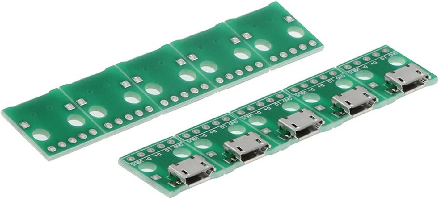 10 PCS MICRO USB para DIP Adaptador 5pin Conector Fêmea Tipo B ...