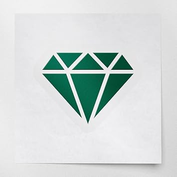 2 Pcs - ANGDEST CLUB Decal Stickers of Cut Diamond Green Premium Waterproof Vinyl Decal Stickers for Laptop Phone Accessory Helmet Car Window Mug Tuber Cup Door Wall Decoration ANDSKUSe36180GR070722