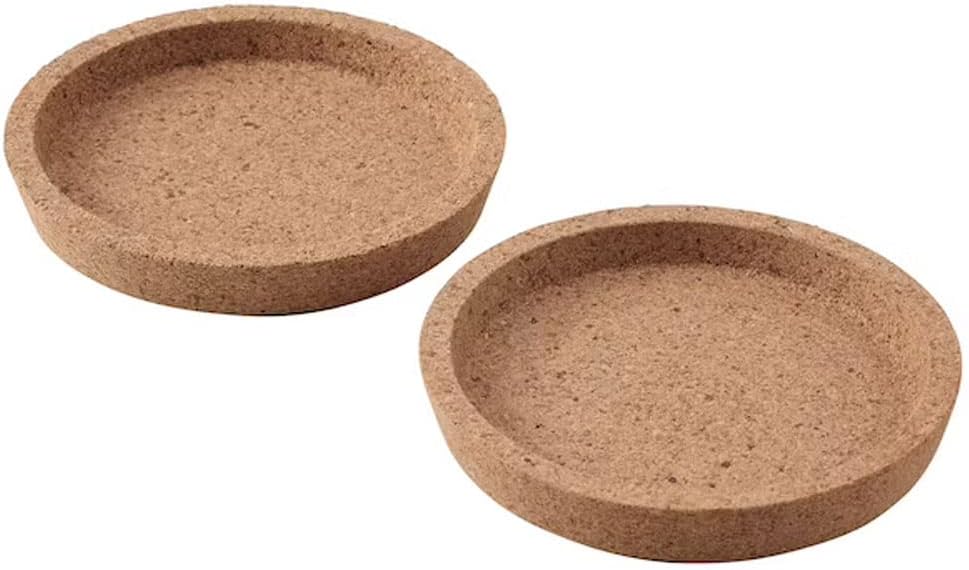 IKEA Coaster, Cork Used for Protects The Table Top Surface and Reduces Noise from Glasses and Mugs Pack of 2 Pc