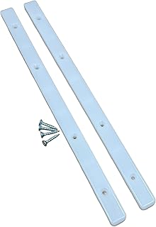 Replacement Guide Rails White for Grooved Drawers/Compatible for Some IKEA/and Older Dressers and Nightstands 11.25” L x 5/8”W x 5/16”Thick / 2 Rails and Fasteners by E.H.C.