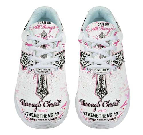 Fighting Breast Cancer Shoes for Women Men Trail Running Casual Fashion Sneakers Slip-on Tennis Shoes