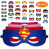 Juego de Máscaras de Superhéroe： Una variedad de estilos, ideal para Fiesta de Superhéroes, Cosplay de Superhéroes, Mascarada de Superhéroes, Cumpleaños, Halloween, Navidad, Actividades Escolares y más.