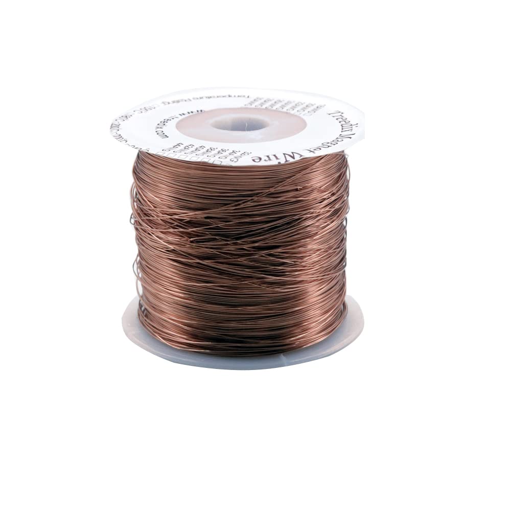 Treedix 30 AWG Magnet Wire - Enameled Copper Wire - Enameled Magnet Winding Wire 0.0098" Diameter 1 Spool Coil Natural Temperature Rating 155℃ Widely Used for Motors、Transformers Inductors
