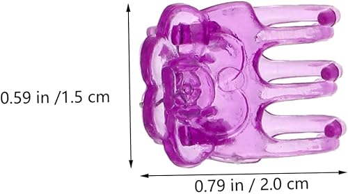 Miniatura 8 de Yardwe Clips de orquídea de jardín, 120 abrazaderas de soporte de vid de plástico con forma de flores, clip de fijación para plantas