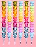 6pcs Cute Bear Colorful Non-sharpening Pencils Stackable Pencils 7 in 1 Stacking Pencils Party...