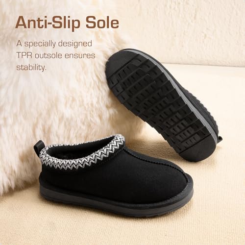 DREAM PAIRS Girls Boys Slippers Kids House Shoes,Black,12 Little Kid — view 5