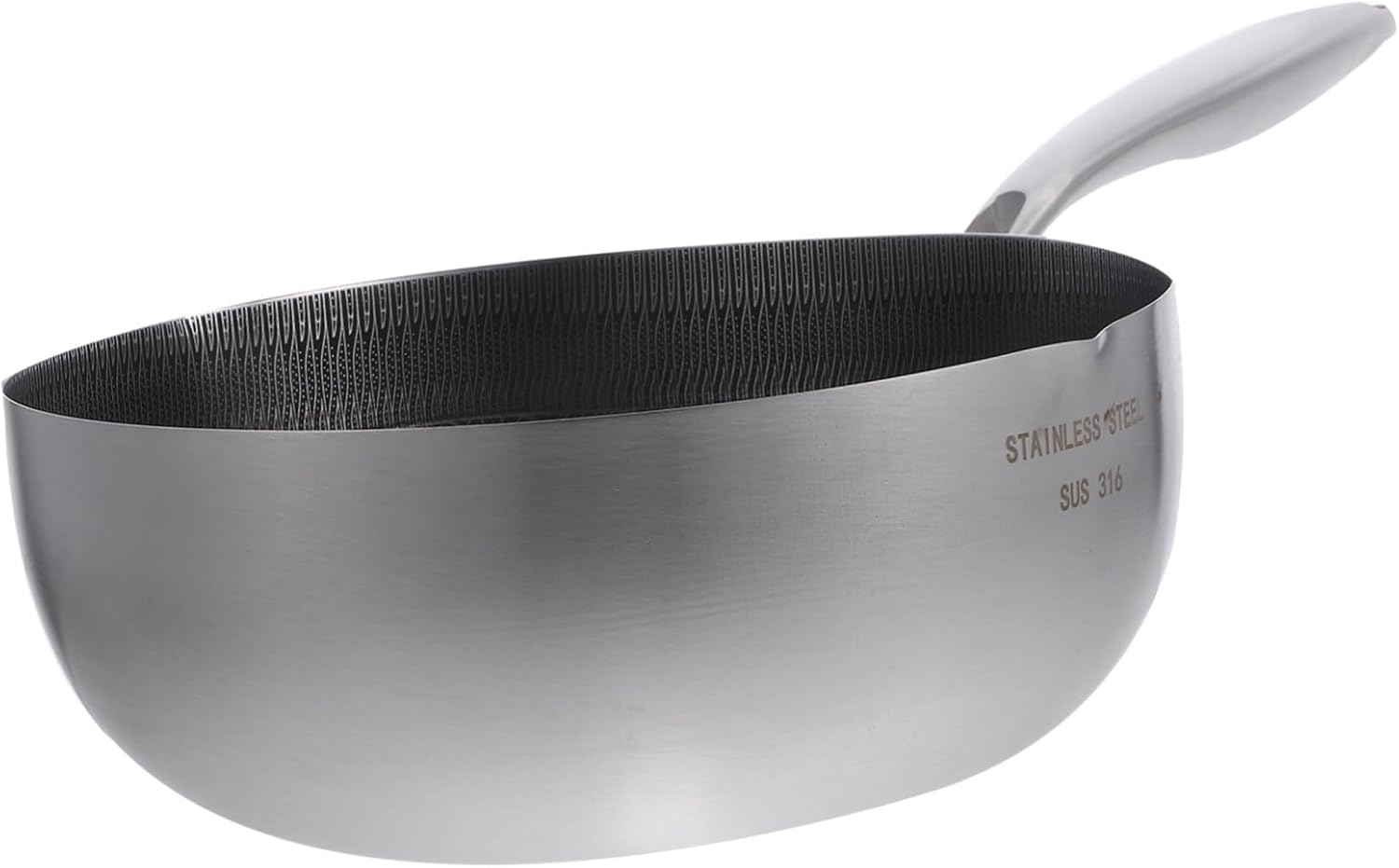 Zerodeko Stainless Steel Non-stick Honeycomb Saucepan Handle Dishwasher Safe for Cooking Sauces and Soups Portable Kitchen Cooking Pot