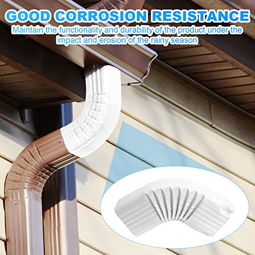 Downspout Gutter Elbow Style B 2" X 3" Angle Is 75° White Aluminum 1Pack #TOP3