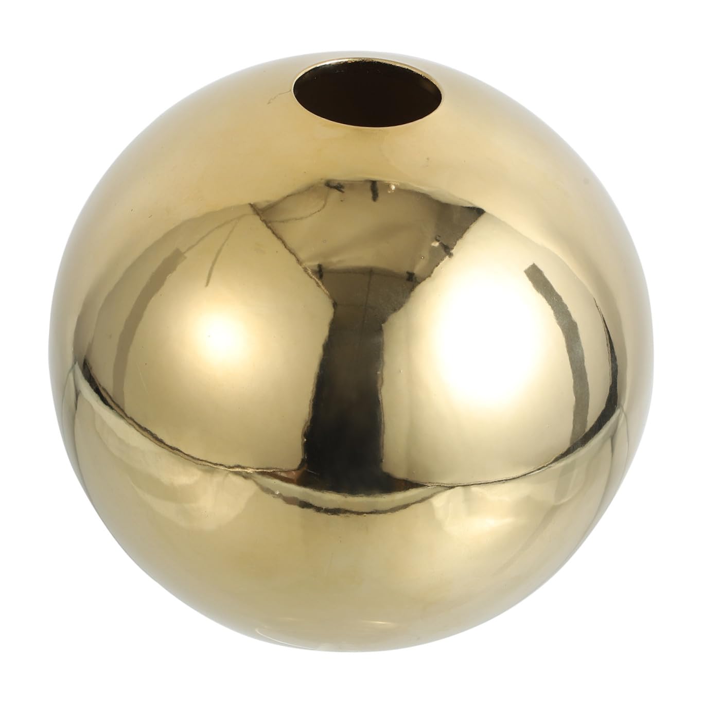 Vase en céramique rond doré SHINEOFI au design délicat et texture raffinée