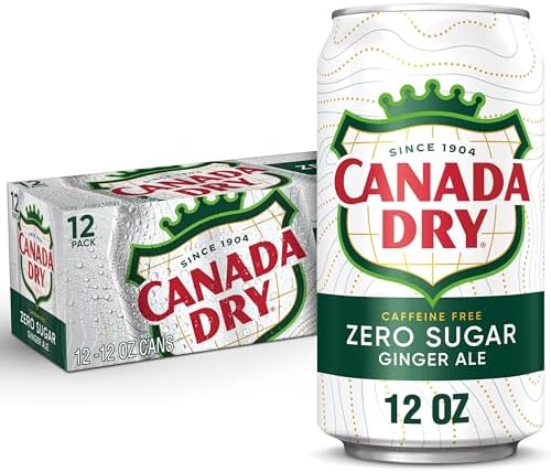 Canada Dry Zero Sugar Ginger Ale Soda, 12 fl oz cans, 12 pack
