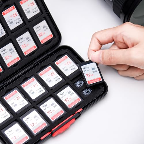Pop-Up-Stil-Speicherkartengehäuse,60 Slots-Speicherkartenhalter-Brieftasche für 20 SD SDHC SDXC & 40 Micro SD SDXC SDHC TF MSD-Karten,Tragbarer Slim Micro SD Card Case Storage Organizer