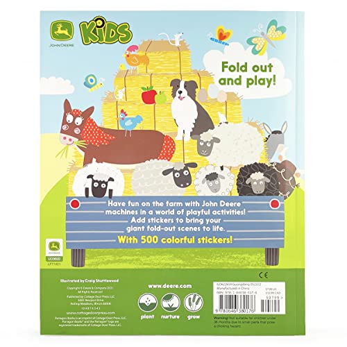 John Deere Kids Farm: 500 Stickers and Puzzle Activities: Fold Out and Play!