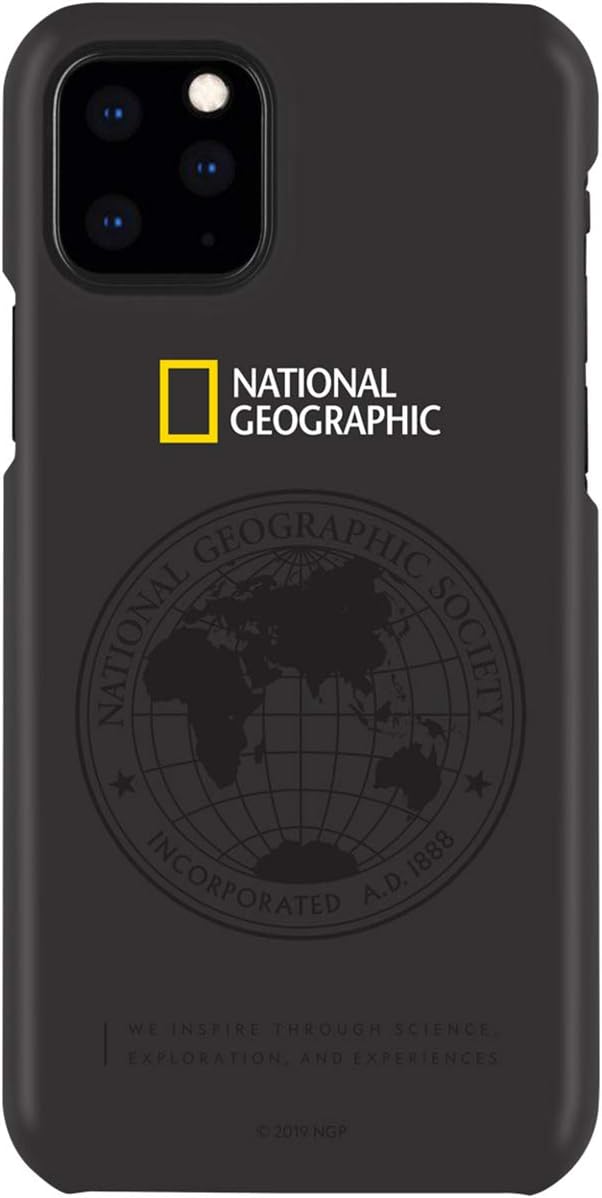 National Geographic NG17188i65R iPhone 11 Pro Max Case, Global Seal Slim Fit Case, Black, 6.5-Inch, iPhone Back Cover