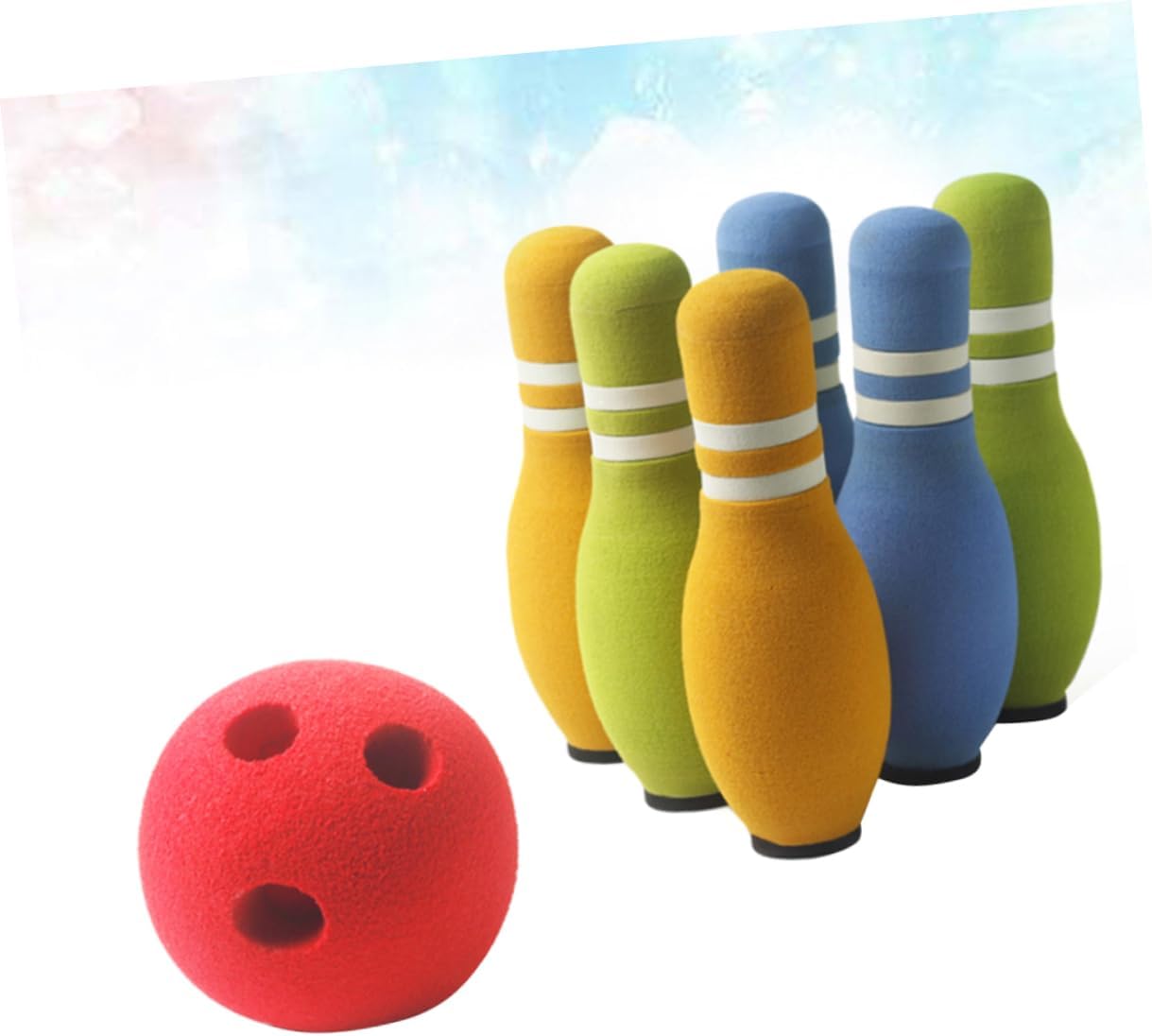 7pcs Boys and Girls Indoor Bowling Set Educational Mini Bowling Game for Boy Girl Includes Bottles and Random Colors for Home and Kindergarten Activities