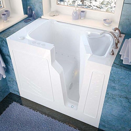 Venzi 26x46 Right Drain White Air Jetted Walk In Bathtub By Meditub