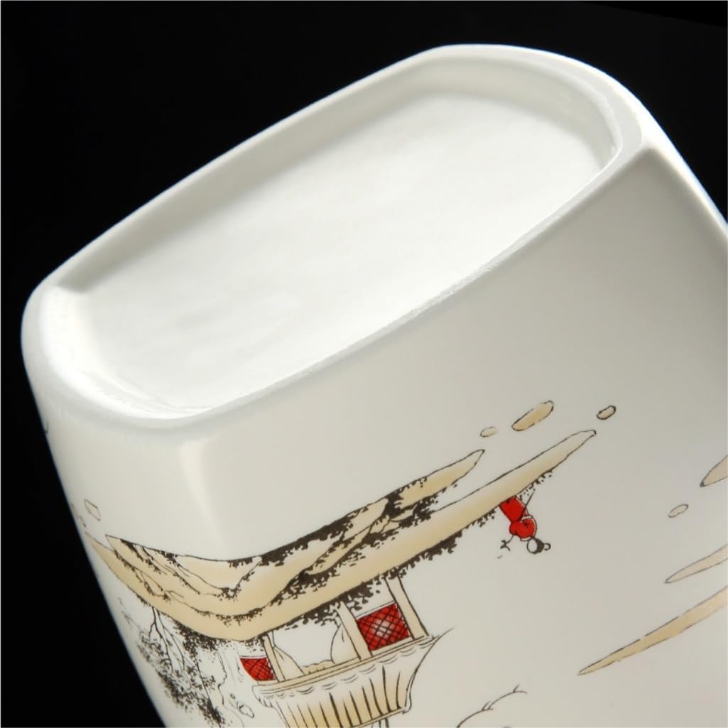 SONGCHAO Sugar Jar Ceramic Loose Tea Storage Jar Household Kitchen Sealed Jar Large Pu'er Red and Green Tea Storage Container Tea Set Tea Canister (Color : Medium)