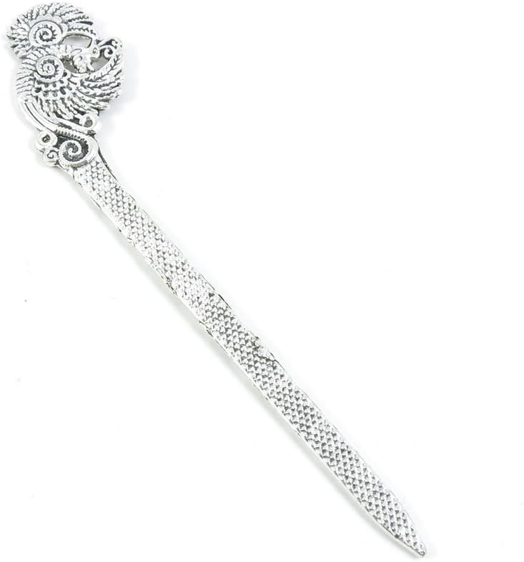 Antique Silver Tone Jewelry Making Charms Pendant Findings Craft Supplies Bulk Lots Arts B9SI4 Phoenix Hairpin Bookmark