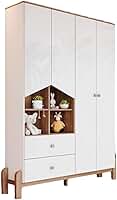 Guarda-Roupa Infantil Ternura 4 Portas 2 Gavetas Branco/Jequitibá - Henn