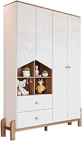 Guarda-Roupa Infantil Ternura 4 Portas 2 Gavetas Branco/Jequitibá - Henn