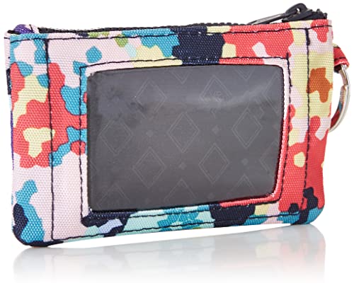 Vera Bradley Women's Recycled Lighten Up Reactive Zip Id Case And Lanyard Combo, Happy Blooms Cross-Stitch, One Size #TOP1