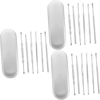 FOMIYES 18 Pcs Ear Picking Set Etal Ear Cleaning Stick Earwax Removal Tool Massaging Ear Spoon for Ear Wax Removal Spiral Ear Spoon Safe Stainless Steel 410 Spring Earpick
