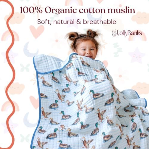 LollyBanks Muslin Baby Blanket, 100% Organic Cotton, Soft Baby Blanket — 사진 2