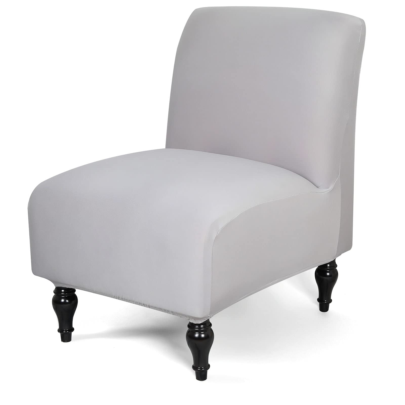 Photo 1 of *USED* Liykimt Armless Accent Chair Cover Slipcover?Slipper Chair Stretch Spandex Removable for Armless Chair Furniture Protector Covers for Living Dining Room Hotel (Light Gray, 1) Light Gray 1