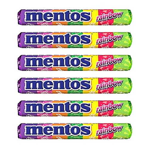 Image of Mentos Rainbow Chewy Dragees Pack of: 6, x 29 g