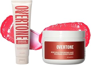 oVertone Semi-Permanent hair Dye & Daily color Depositing Conditioner, Refresh Color & Prevent Fading, Vegan & Cruelty-Free, Golden Rose