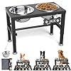 SHAINFUN Elevated Dog Bowls with Mat for Medium Large Dogs, Raised Dog Bowl Stand with 2 Stainless Steel 58oz Bowls, Tall Dogs Food Water Bowl Holder
