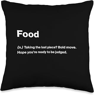 Relatable Funny Dictionary Definition Food Throw Pillow