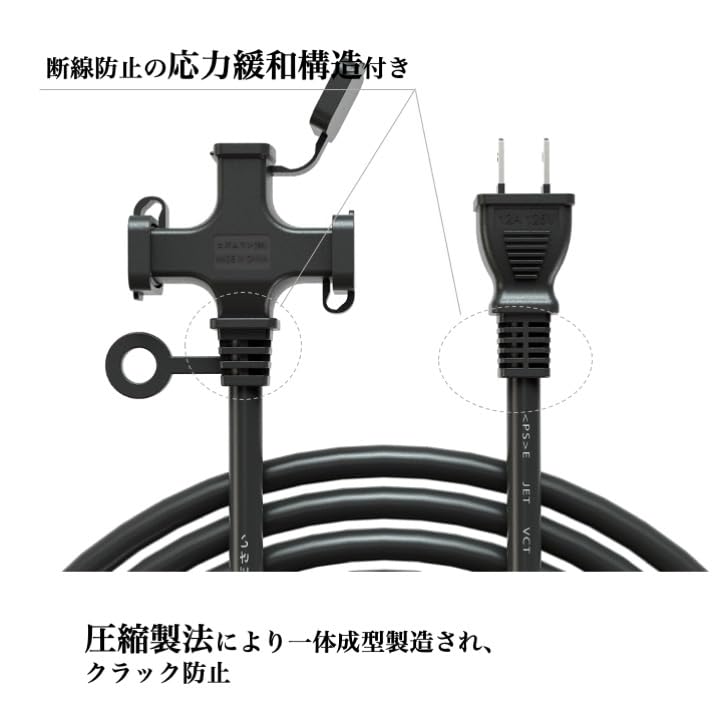 Amazon.co.jp: 【延長ケーブル専門店】 1m 5m 10m 20m 30m 3分岐 十字