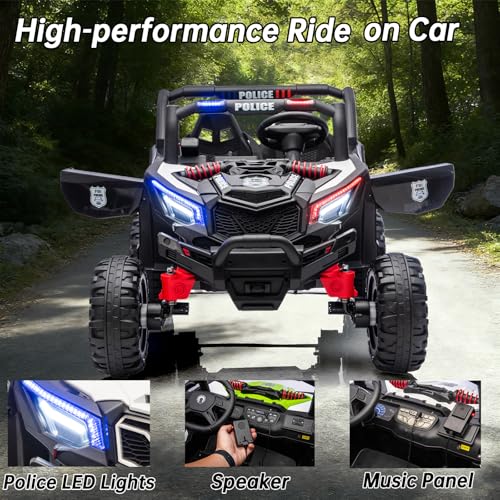 Image of Kid Police 4WD UTV 24V Ride On Toys for Big Kids 2 Seater Ride On Toys Kids