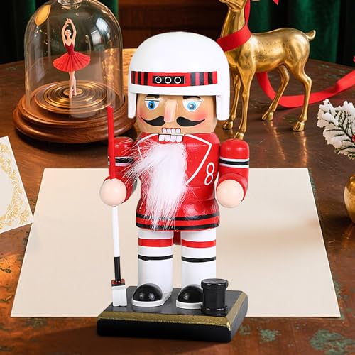 Casse-noisette en bois de baseball 15 cm pour decoration festive - 3