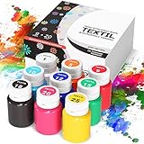 ✅ INTENSIDAD DE COLOR: Pinturas textiles para pintar / Pinturas textiles que se pueden lavar de las manos / Tienen el recubrimiento alto / Pinturas textiles impermeables, pinturas textiles lavables para niños, resistentes a la luz y con colores ricos.