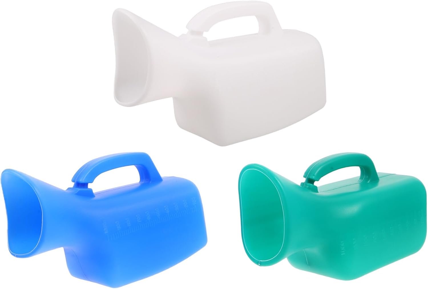 VICASKY 3pcs Female Urinal Bottles 1l Portable Travel Urinal for Women Leakproof Nondeformable Plastic Large Capacity Bedside Support Outdoor Use