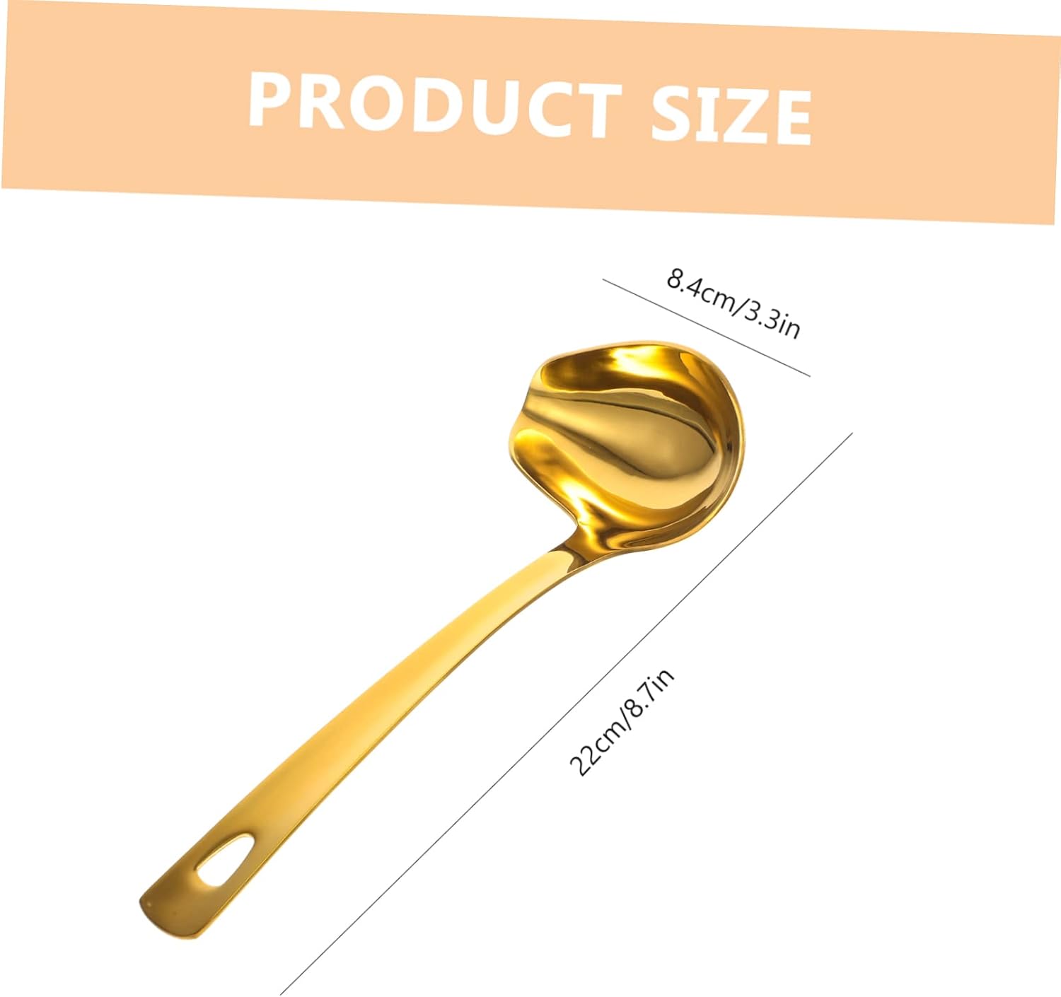 Cabilock 2pcs Stainless Steel Gravy Ladle Pouring Spout Kitchen Soup Spoon for Sauces and Gravies for Home and Restaurant Use and Easy to Handle
