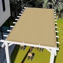Patio 12x21 FT Custom Size Balcony Privacy Screen Apartment Railing Covers Fence with Ties Durable and UV Protection Weather Resistant Waterproof Sun Shade Sail Perfect for Deck Patios