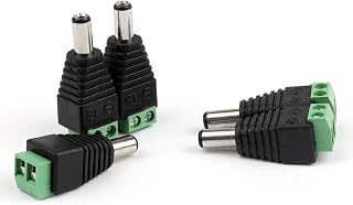 10Pcs 2.5mm x 5.5mm CCTV Male DC Jack DC Connector Power Plug for Security CCTV  - Compare price