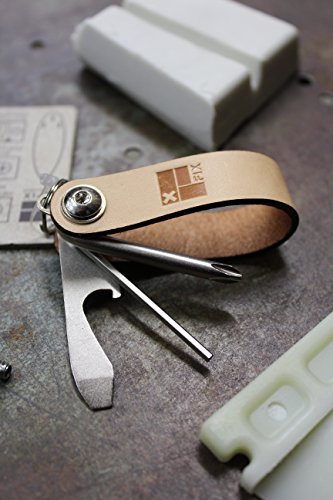 Fix Manufacturing Surf Cloak Keychain Fin Key Leather Combo Tool With Bottle Opener #TOP4