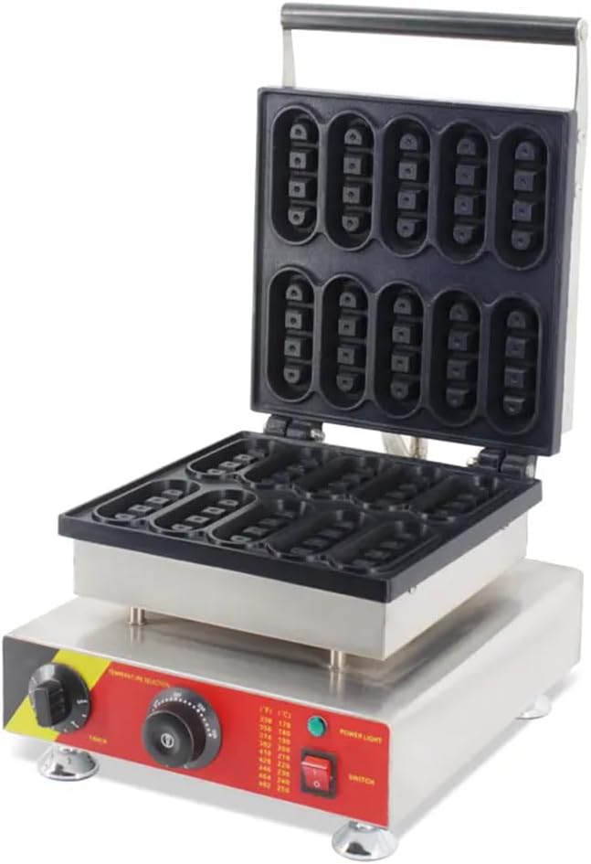 Ladyfinger Waffle Baker Machine Stainless Steel Bar Shape Waffle Moulds Maker (110, Volts)