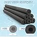 Hollowfly 6 Pack Jumbo Pool Noodles Swimming Floating Foam Tube Extra Large Hollow Bright Swimming Pool Noodles Bulk Heavy Duty for Adults(Black,55 x 3.5 Inch)