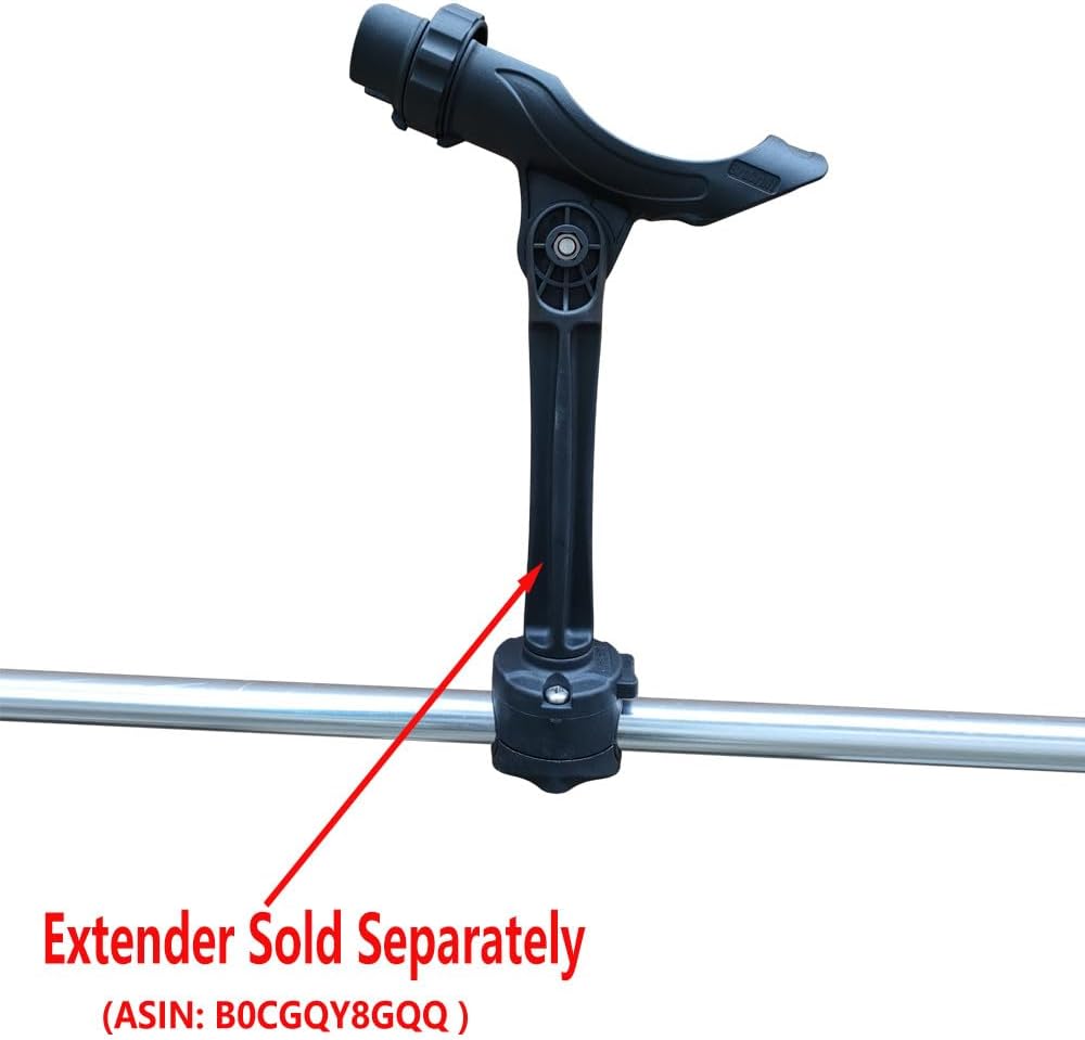 Brocraft Boat Clamp-On Rod Holder for Round Rail