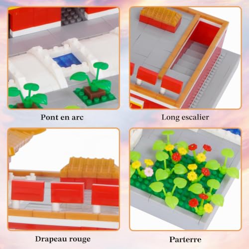 LULUFUN Lot de 3000 Blocs de Construction, Jouets d'architecture, Jeux de Blocs de Construction Tian'anmen, Architecture célèbre, Jouets Cadeaux pour Enfants et Adultes (3000 pièces) – vue 3