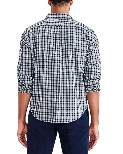 Dockers Men's Regular Fit Long Sleeve Casual Shirt (Standard and Big & Tall), Mountain Creek Blue Plaid, 2X-Large - image 2